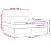 vidaXL Boxspringbett mit Matratze Creme 180x200 cm Stoff