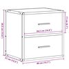 vidaXL Wand-Nachttische 2 Stk. Grau Sonoma 40x31x39,5 cm
