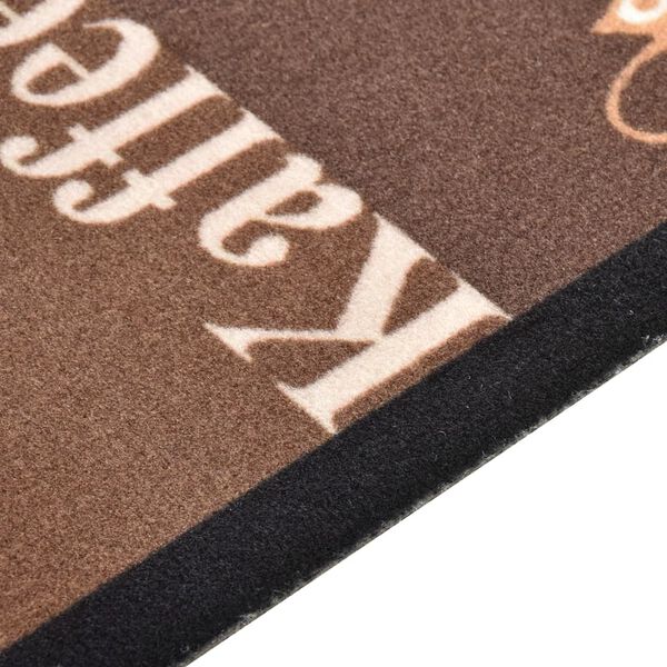 vidaXL K&uuml;chenbodenmatte Waschbar Kaffee Braun 45x150 cm