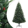 vidaXL K&uuml;nstlicher Weihnachtsbaum Klappbar mit Roten Beeren 240 cm