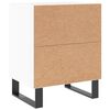 vidaXL Nachttische 2 Stk. Hochglanz-Wei&szlig; 40x30x50 cm Holzwerkstoff