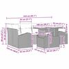 vidaXL Gartensofa-set mit Kissen 7 pcs Braun Poly Rattan