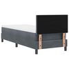 vidaXL Boxspringbett mit Matratze Dunkelgrau 80 x 200 cm Samt