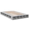 vidaXL Bettgestell Betongrau 135x190 cm Holzwerkstoff