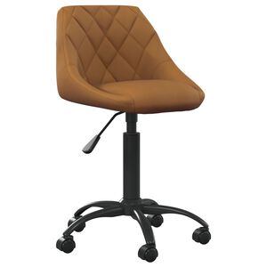 vidaXL B&uuml;rostuhl Braun Samt