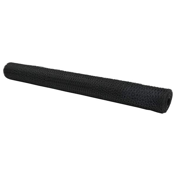 vidaXL Hexagonzaun Grau 1,2 x 100 m PVC