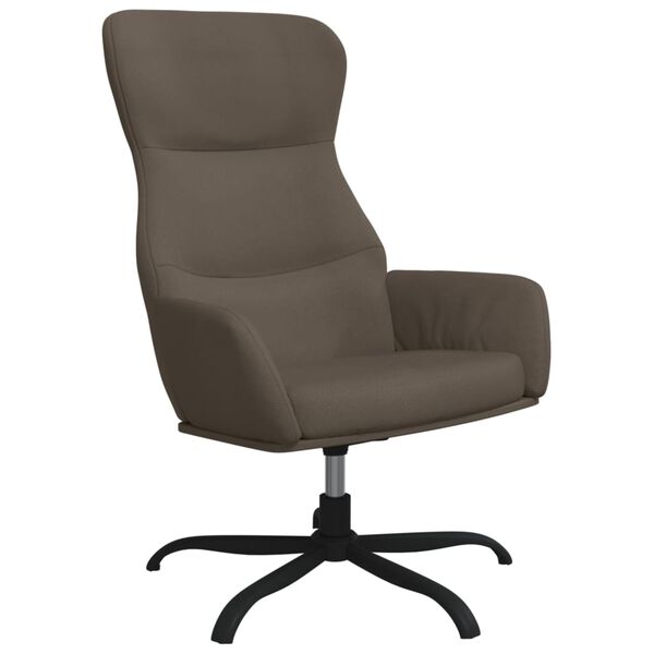 vidaXL Relaxsessel Dunkelgrau Wildleder-Optik