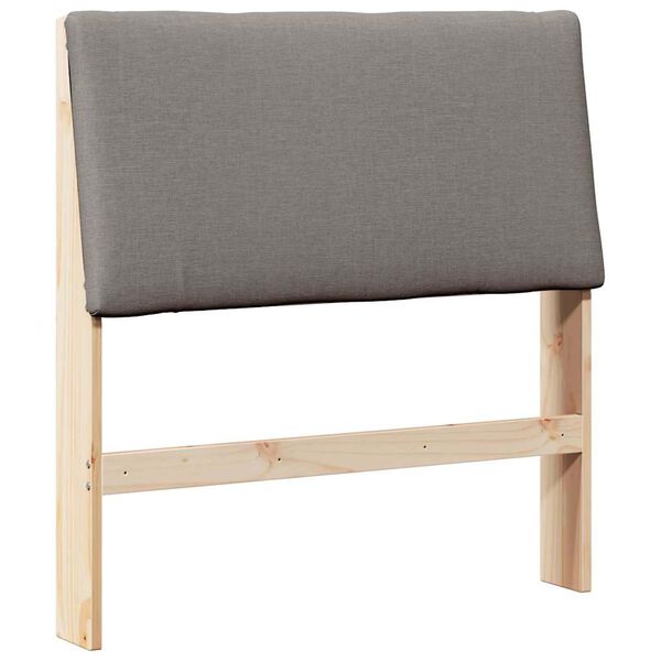 vidaXL Gepolstertes Kopfteil Taupe 90 cm Massives Kiefernholz