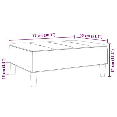 vidaXL Fußhocker Blau 77x55x31 cm Samt