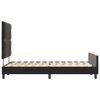 vidaXL Boxspringbett mit Kopfteil Schwarz 120 x 200 cm Samt
