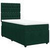 vidaXL Boxspringbett mit Matratze Dunkelgr&uuml;n 100x200 cm Samt