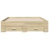 vidaXL Bettgestell mit Schubladen Sonoma-Eiche 120x190cm Holzwerkstoff