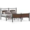 vidaXL Bettgestell ohne Matratze Braun Eiche 150x200 cm Holzwerkstoff