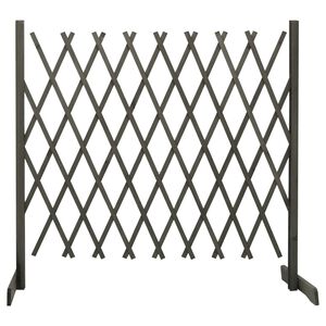 vidaXL Garten-Rankzaun Grau 180x100 cm Massivholz Tanne