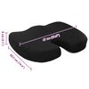 vidaXL Sitzkissen Einfarbig Schwarz 47 x 36,5 x 8 cm Viscoschaum