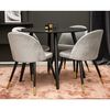 Venture Home Esszimmerst&uuml;hle 2 Stk. Velvet Samt Schwarz Messing Grau