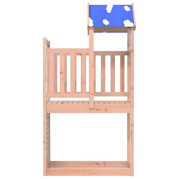 vidaXL Spielturm Braun 110,5 x 52,5 x 215 cm Massives Douglasienholz