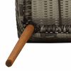 vidaXL Garten Essgruppe mit Kissen 5 pcs Grau Poly-Rattan
