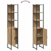 vidaXL Badezimmerschrank mit Regal Artisan-Eiche 33 x 33 x 185,5 cm