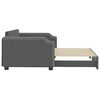 vidaXL Tagesbett Ausziehbar Dunkelgrau 100x200 cm Stoff