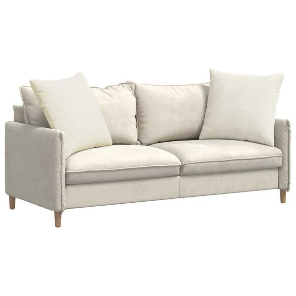vidaXL Sofakissen 2 St&uuml;ck Creme 80 x 80 cm Cordstoff