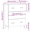 vidaXL Sideboard Betongrau 69,5x34x90 cm Holzwerkstoff