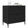 vidaXL Nachttisch Schwarz 63,5 x 36 x 61 cm Holzwerkstoff