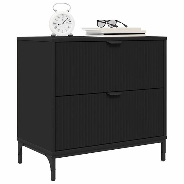vidaXL Nachttisch Schwarz 63,5 x 36 x 61 cm Holzwerkstoff