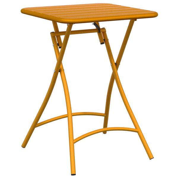 vidaXL Bistrotisch Senf 55 x 55 x 72,5 cm Pulverbeschichteter Stahl
