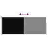 vidaXL Ausziehbare Seitenmarkise 120x300 cm Schwarz