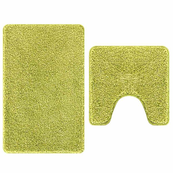 vidaXL Anti-Rutsch Badematten-Set 2 pcs Gr&uuml;n PP