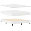 vidaXL Boxspringbett mit Matratze Wei&szlig; 140 x 200 cm Kunstleder