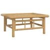 vidaXL 4-tlg. Garten-Lounge-Set mit Cremewei&szlig;en Kissen Bambus