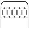 vidaXL Kopfteil Metall Schwarz 107 cm