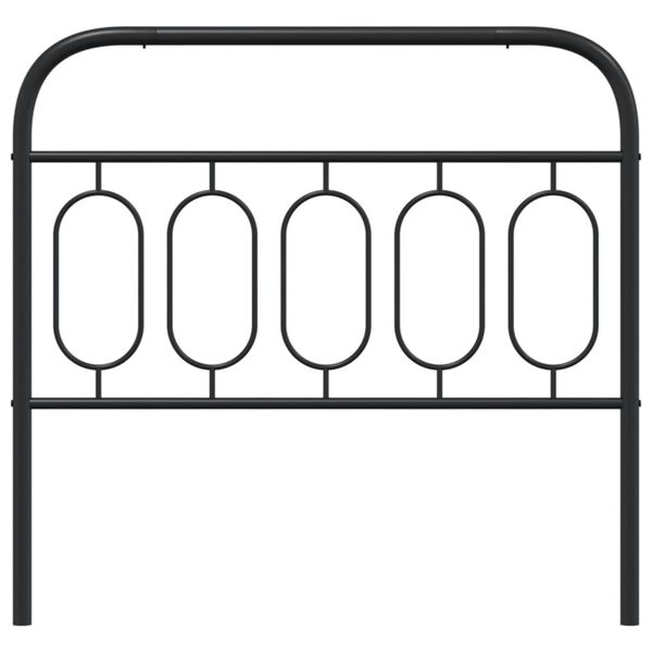 vidaXL Kopfteil Metall Schwarz 107 cm