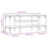 vidaXL TV-Schrank Schwarz 121x35x45 cm Holzwerkstoff & Eisen