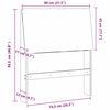 vidaXL Gepolstertes Kopfteil Hellgrau 80 cm Massives Kiefernholz