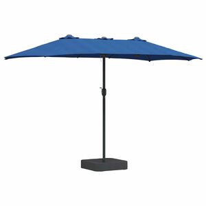 vidaXL Garten-Sonnenschirm Azurblau 385 x 209 x 244 cm