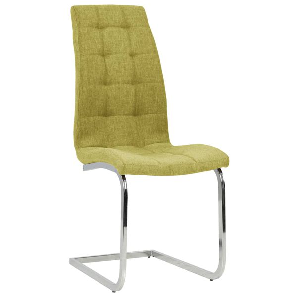vidaXL Freischwinger 2 Stk. Gr&uuml;n Stoff