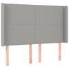 vidaXL Boxspringbett mit Matratze & LED Hellgrau 140x190 cm Stoff