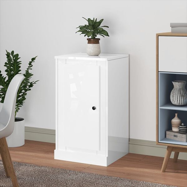 vidaXL Sideboard Hochglanz-Wei&szlig; 37,5x35,5x67,5 cm Holzwerkstoff
