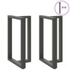 vidaXL Bartischbeine T-Form 2 Stk. Anthrazit 60x35x(90-91) cm Stahl