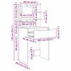 vidaXL Schlafzimmer-Frisiertische Beton Grau 80 x 39,6 x 135 cm