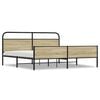 vidaXL Metallbett ohne Matratze Sonoma-Eiche 183x213 cm