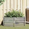vidaXL Garten-Hochbeet 129x45 cm Verzinkter Stahl Silber