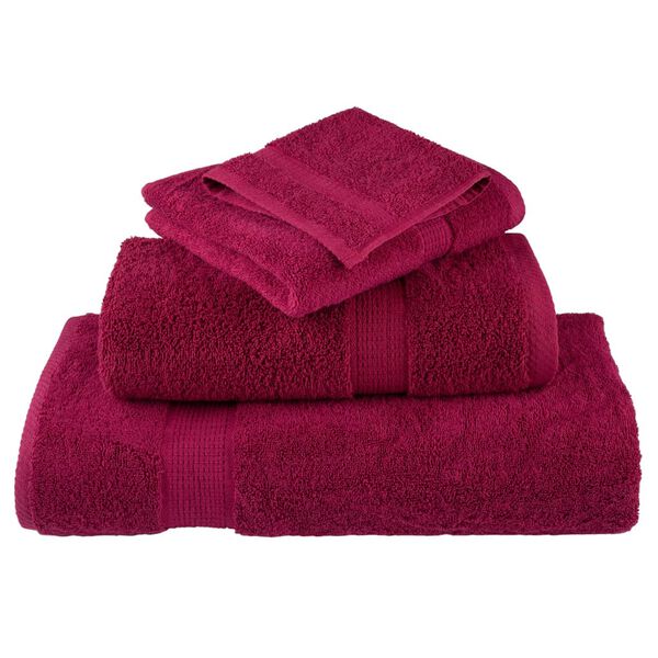 vidaXL Premium Handt&uuml;cher SOLUND 4 Stk. Bordeaux 50x100 cm 600 g/m&sup2;