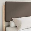 vidaXL Bettgestell mit gepolstertem Kopfteil Taupe 140 x 200 cm