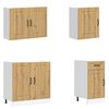 vidaXL 7-tlg. K&uuml;chenschrank-Set Kalmar Artisan-Eiche Holzwerkstoff