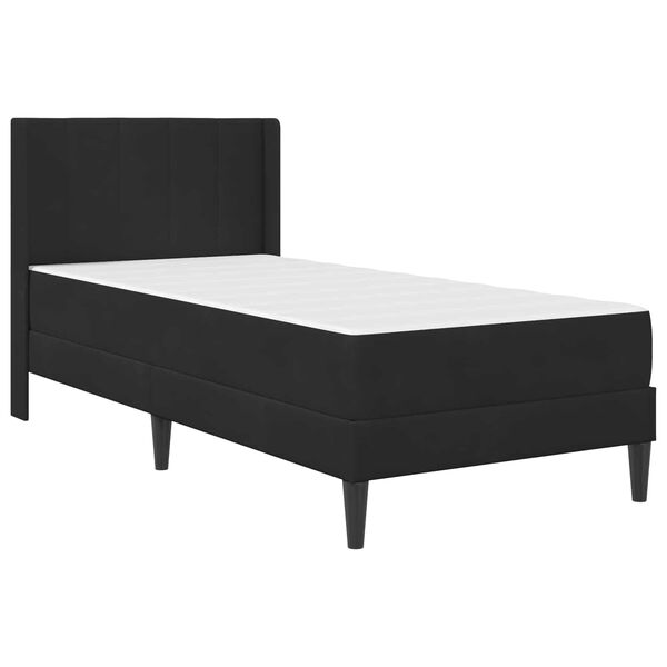 vidaXL Bettrahmen mit Matratze Schwarz 90 x 200 cm Samt