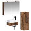 vidaXL Badezimmerschrank-Set 4 stk. Altholz Holzwerkstoff